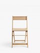 Acacia Wood Foldable Garden Dining Chairs, Set of 2, Natural