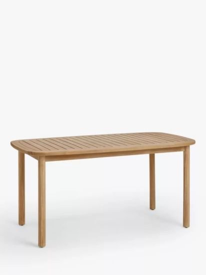 Rectangular Garden Dining Table, 160cm, (Acacia Wood), Natural