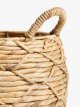 Patterned Weave Water Hyacinth Planter